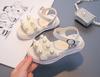 Girls Thick Soled Sandals Kids Summer Pearl Shoes Elegant Party Princess Open-toe Flats Casual Fashion Children's Beach Sandals