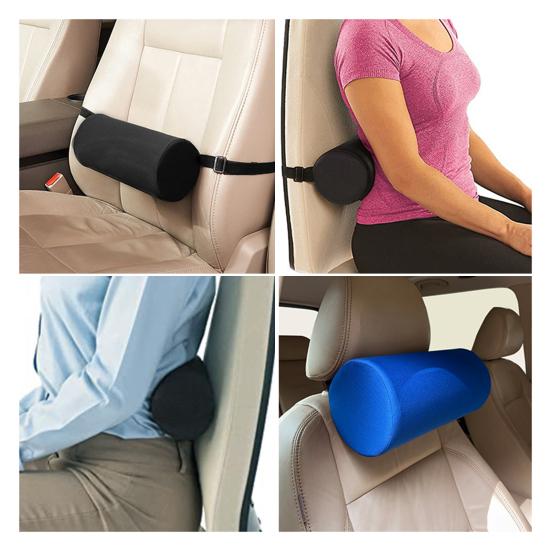 Lumbar Roll Pillow Memory Foam Relieve Back Pain Improve Posture Waist Support Home Vehicle Accessories