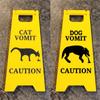 Funny Dog Vomit Sign Gift Warning Sign Fashion Cat Vomit Sign