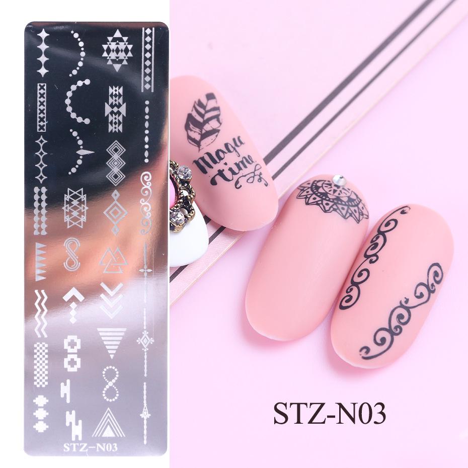 1PC Stainless Steel Printing Nail Stamping Plates Manicure Leaves Maple Template Mold Xmas Snowflakes Nail Art DIY Decorations