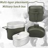 Outdoor Camping Lunch Box 3 Piece Set Heatable Aluminium Portable Lunch Box