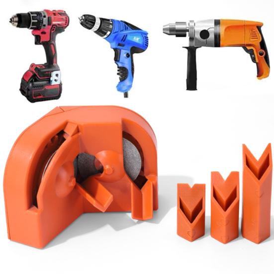 Drill Bit Sharpener Tool with Grinding Wheels Durable Construction Compact Design Portable Universal Versatile Drill Bit Grinding Tool