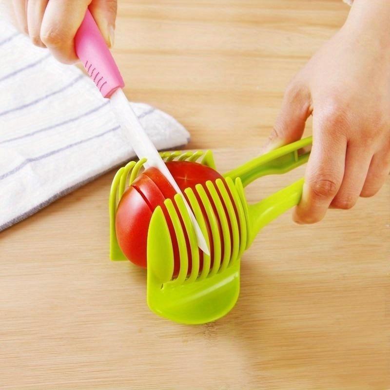 Plastic Food Clip Lemon Tomato Slicer Vegetable Cutter Kitchen Accessories Grater Form for Cooking Knife Kitchen Gadgets