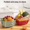 Collapsible Multifunctional Strainer Storage Drain Basket Food Grade BPA Free Self-drain Stackable Fruit Vegetable Basket