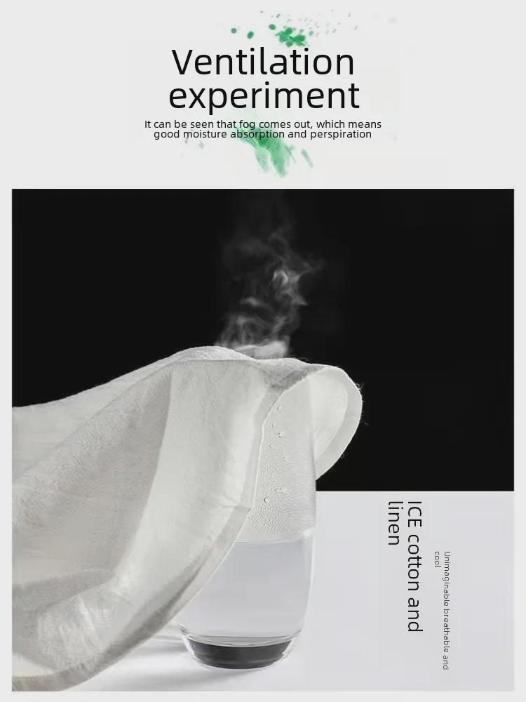 Мужская повседневная белая льняная рубашка - дышащая, свободного кроя, рукав три четверти