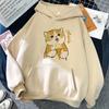90s Y2k Cute Anime Funny Cartoon Cat Hoodie Women Harajuku Ullzang Kawaii Graphic Cat Sweatshirt Winter Warm Hoody Female