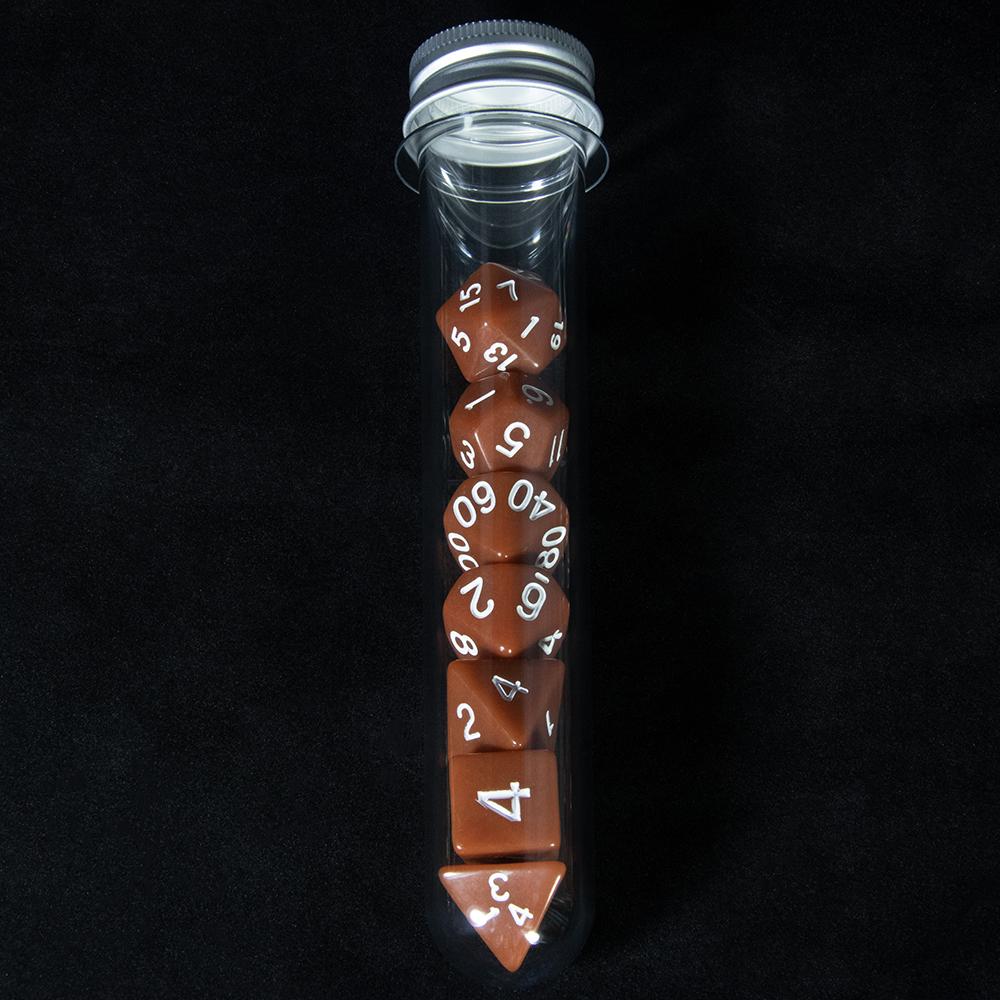 Polyhedral Dice Set 7Pcs Role Playing Game Dice with Tube for Table Board Game RPG D&D