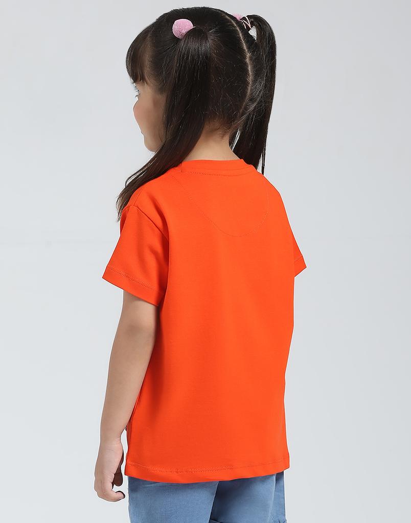 MONTE CARLO Girls Half Sleeve Round Neck Top