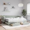 VidaXL Daybed with Trundle and Drawers Light Grey 90x200cm Velvet 3197135