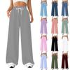 Women's Fashion Loose Drawstring Closed Waist Solid Color Casual Sports Pants Casual Pants