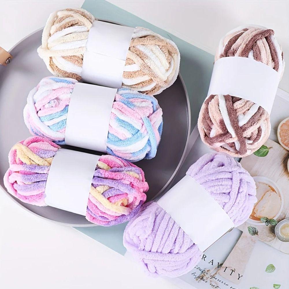 Thick Coarse Wool Thread 50g/ball Chenille Hand Knitting Yarn New Ice Strip Thread Yarn