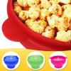 DIY Popcorn Maker with Lid Chips Silicone Fruit Dish Microwave Popcorn Bowl Bucket Christmas