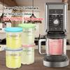 4Pcs Ice Cream Container for Ninja NC500 Ice Cream Maker Leaf