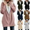 Women's Autumn and Winter New Hooded Zipper Cardigan, Plush Jacket, Plush Hoodie
