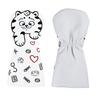 Waterproof Heart Cat Golf Headcover for Drivers and UTs (White) (440cc, 460cc), Woods, Utilities, (Single Head)