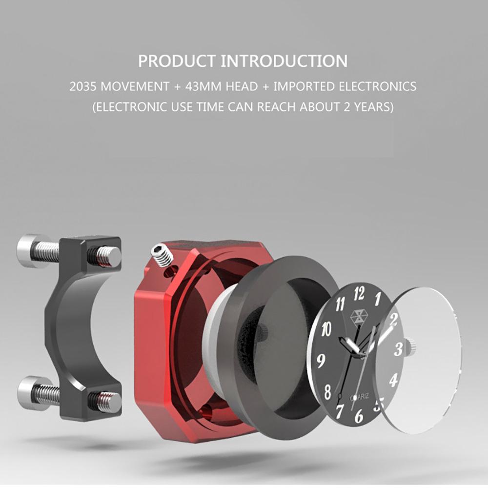 Universal Luminous 22-28mm Clock Motorcycle Handlebar Mount Waterproof Timetable for Scooter Bicycle Modified Watch Accessories