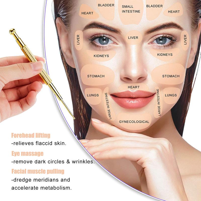 1 Pcs Retractable Acupuncture Point Probe Ear Massage Brass Pen Ear Reflex Zone Massage Needle Detection Massage Ear Care Tools