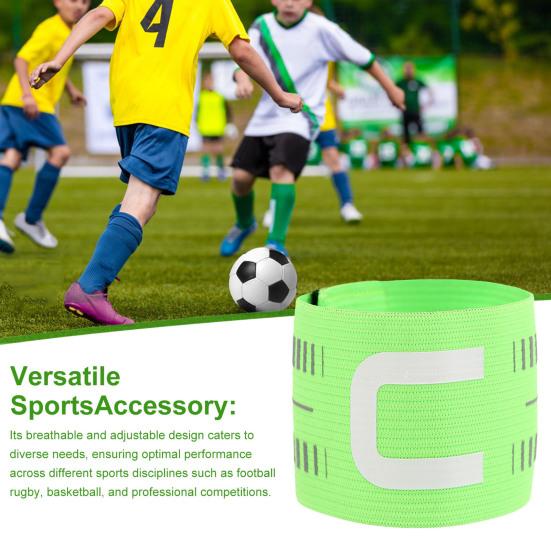 Captain Armbands for Soccer Adjustable Football Basketball Player Arm Bands Nylon Elastic "C" Bands Team Sports Accessories for Adults Youths