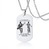 In the Darkest Hour When Demons Come Brothers Dog Tags for Men Stainless Steel Pendant BFF Necklaces Fraternal Gift
