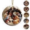 6 Pack Nativity Scene Ornaments,Christmas Tree Nativity Scene Hanging Ornaments,The Birth of Jesus Decor for Christian Family