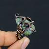Ruby In Fuchsite Gemstone Handmade Copper Wire Wrap Jewelry Ring Size 8 H9h93