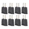 10PCS  To  Adapter 2 Prong Flat Plug To Round Outlet Converter for Home Travel Office Use 125‑