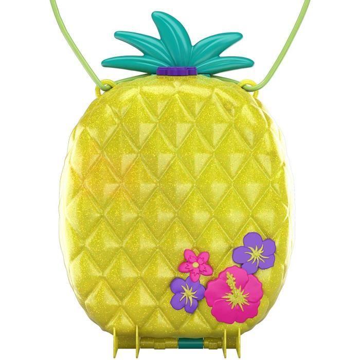 Polly Pocket - Sac À Surprises Safari Ananas - Figurines Miniatures - Jaune - 4 Ans Et +