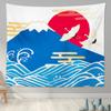 Home Decoration Japanese Ukiyo-e Tapestry Kanagawa Surf Hanging Cloth Wine Shop    Painting