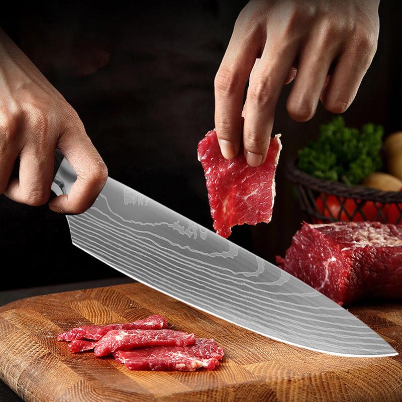 Stainless Steel 8 Inch Kitchen Chef Knife Slicing Knife Vegetable Knives Cutting Knife Kitchen Knives Tool