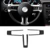 For Ford Mustang 2009-2013 Car Carbon Black Steering Wheel Trim Cover Mouldings Styling Auto Accessories