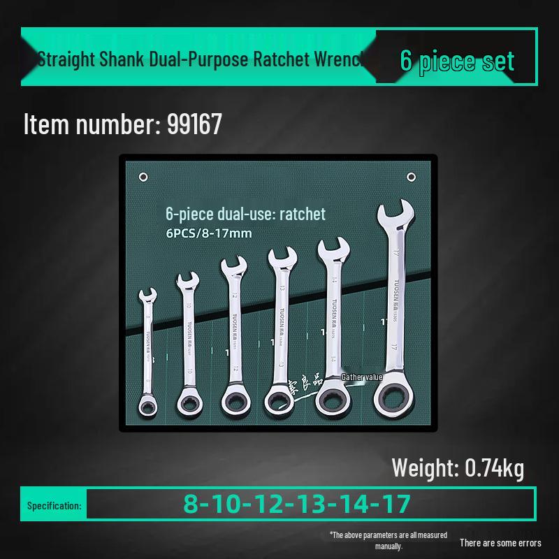 Combination Torx Ratchet and Open-End Wrench Set