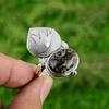 Turritella Agate Stone 925 Sterling Silver Statement Promise Bird Ring Jewelry