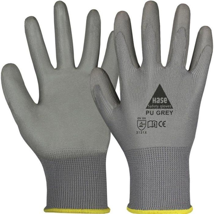 Gants de Montage PU Gris Taille 6, Gants de Travail Précision