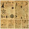 Witchcraft Old Book Vintage Wall Art Canvas Printing Mysterious Black Magic Knowledge Art Posters and Printing Witches