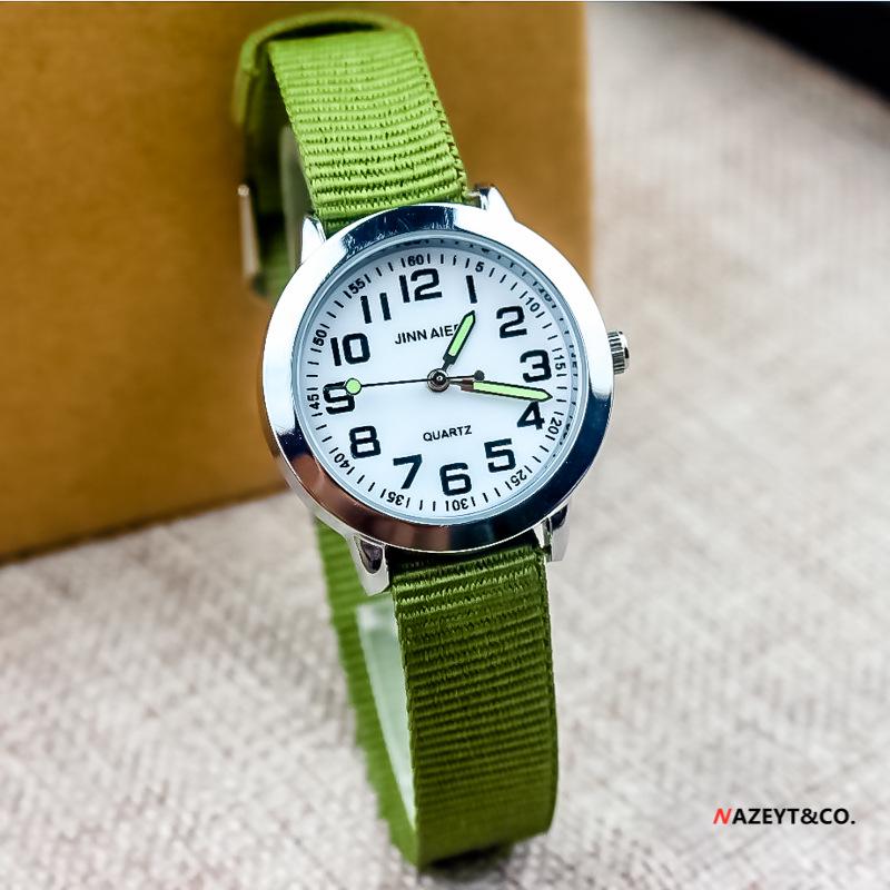 Детские повседневные спортивные цифровые кварцевые часы со светящимися стрелками и нейлоновым ремешком