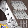 Universal Corner Brackets Stainless Steel Furniture Connector Cabinet Support Fixing Angle Shelf Corner Brace with Screw