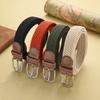 Jeans Belt Women'S No Perforated Canvas Belt Women'S Braided Elastic Elastic Student Decorative Belt