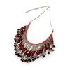 [N8268] - Designer Necklace 'Kilimanjaro' Red Black Silver