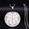 Sigil of Archangel Design Stainless Steel Pendant Necklace List of Occult Terms Amulet Jewelry Men Women