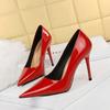 Womens European and American Style Simple Thin Heel High Heel Shallow Mouth Pointed Slim High Heel Shoes