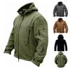 Men's Tactical Fleece Jacket Winter Warm Full Zip Military Hoodies Multi-Pockets Hiking Hunting Outdoor Coats