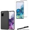 Case and Tempered Glass - Toproduits® - Galaxy S20 Plus - Black - Flexible - Curved Finish