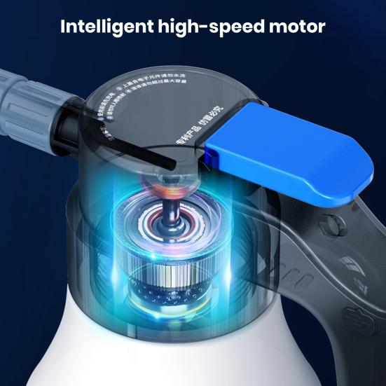 1.5L Electric Foam Sprayer High Pressure Car Wash Water Can 30min Continue Using