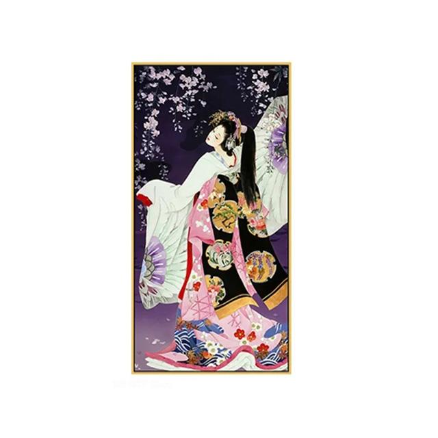 Ukiyo-e Japanese Style Lady Figure Decorative Painting For Sushi Place Japanese Food Canvas Posters Prints Wall Home Decoration