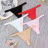Sexy Women Cotton G String Thongs Low Waist Seamless Female Underpants Solid Color High Elasticity Underwear Lingere