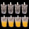 10pcs Concealable And Reusable Liquor Pouches Flask  Stand Up Spout Beverage Packaging Bags Fruit Milk Juice Bag