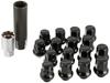 RAYS Lock Nut Set M12 X Black 17-Hex & (4-Hole) 1.25 (74082000003BK)