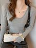 Women's Modal V-Neck Slim Fit Long Sleeve Top - Autumn/Winter Design