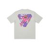 Palace X M-Zone Co-Branded Little Devil Tri-Ferg Cartoon Short Sleeve T-Shirt Unisex Tops Grey P20TS088