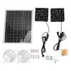 Solar Powered Exhaust Fan Kit 75W Monocrystal Silicon IPX7 Waterproofing 6.7in Dual Solar